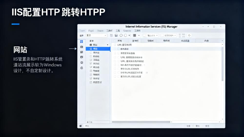 IIS配置HTTP默认跳转到HTTPS